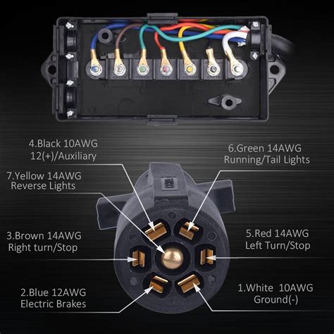 7 way trailer wiring diagram junction box|7 way junction box napa.